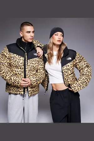 The North Face Saikuru logo puffer jacket in leopard print exclusive to ASOS