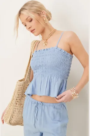 Iisla & Bird Ruffle beach top co-ord in