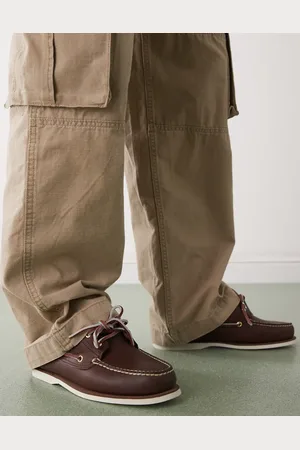 Timberland 2 eye boat shoe in dark leather