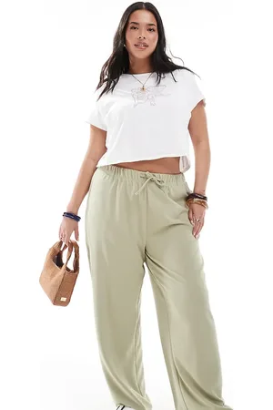 ONLY Tie waist trousers in light
