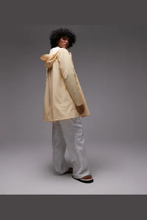 Rains A-line waterproof jacket in light peach