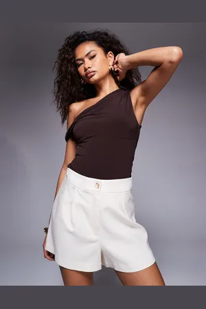 River Island Linen structured short in ecru