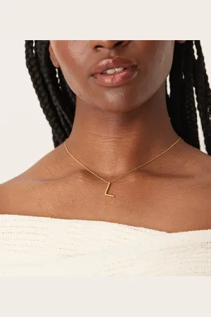 Accessorize Z twisted L initial necklace in plated