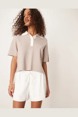Abercrombie & Fitch Pull on linen short in