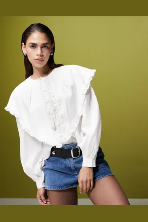Ghospell Drew oversized collar blouse in
