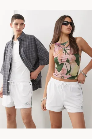 Reclaimed Unisex airtex short shorts in