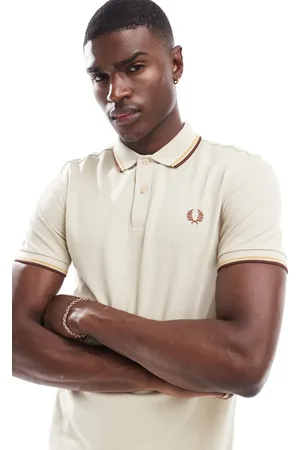 Fred Perry Twin tipped polo shirt in beige