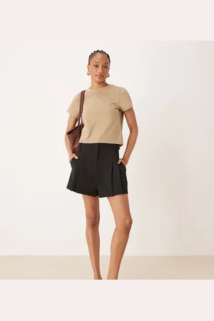 ASOS Tall tailored high waist belted shorts in