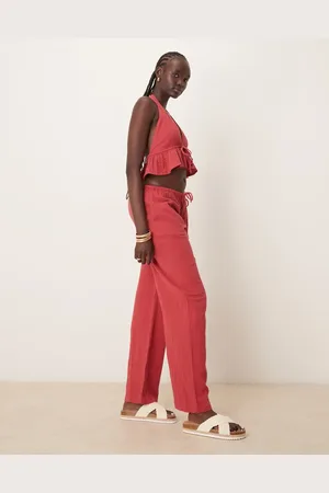 Iisla & Bird Skinny waist band beach trouser co-ord in