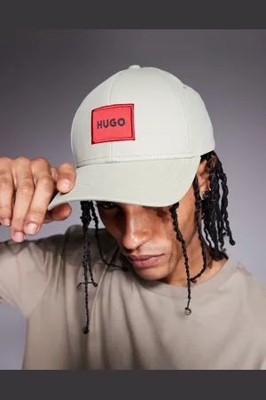 HUGO BOSS Men label logo cotton baseball cap in light