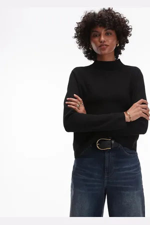 MANGO High neck knitted jumper in