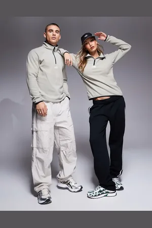 The North Face Glacier 1/4 zip central logo fleece in