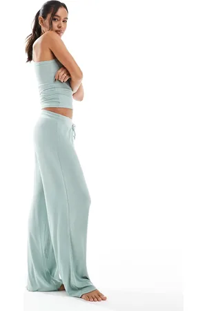 Cotton On Cotton On sleep recovery wide leg pyjama bottom in mint set