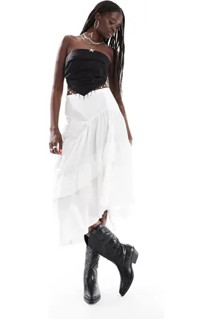 Stradivarius STR layered maxi skirt in