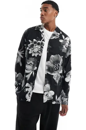 Only & Sons Relaxed shirt with grey floral in