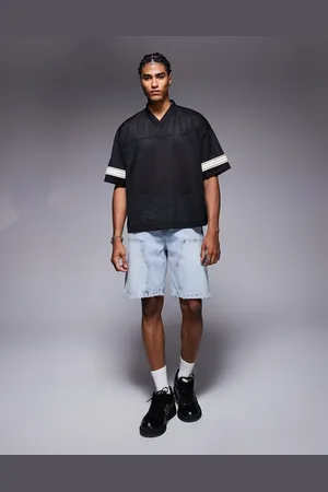 The Couture Club Denim carpenter shorts in lightwash