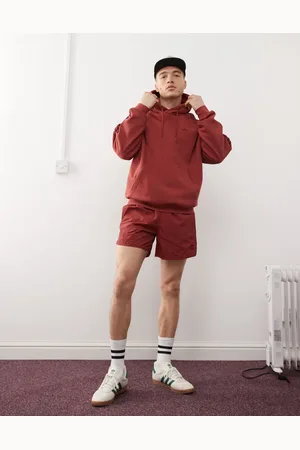 adidas Adicolor sprinter shorts in burgundy