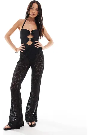 ONLY Lace flares trousers in