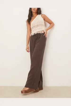 Gina Tricot Wide leg linen trousers in