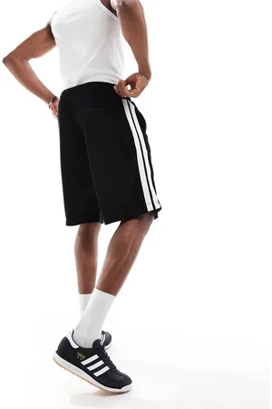 JACK & JONES Towelling shorts with side stripe in