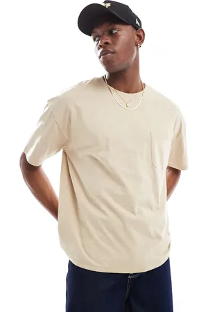New Look Slub pocket t-shirt in stone