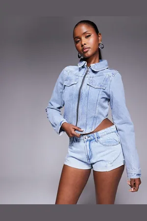 River Island Denim mini short in lightwash