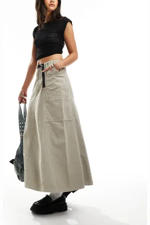 Gramicci Voyager midi skirt in pigment oat