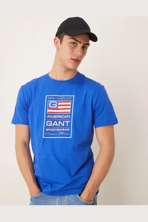 GANT USA flag logo print t-shirt in mid