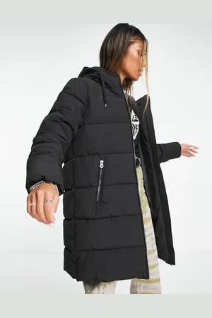 ONLY Longline padded hooded coat in