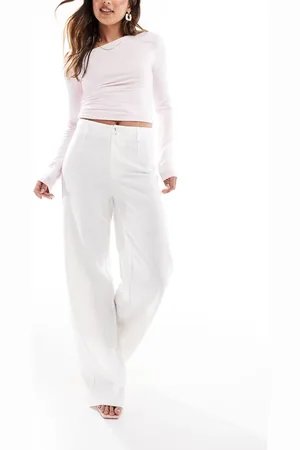 Bershka Wide leg tailored trousers in