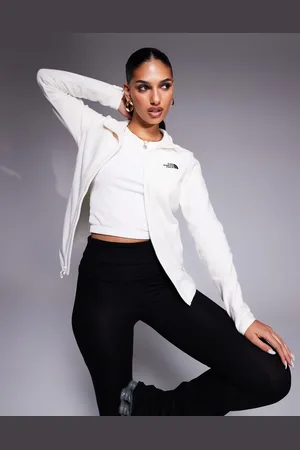 The North Face Glacier full zip logo fleece in off