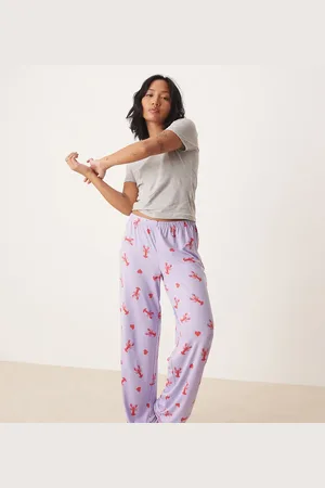 Urban Threads Petite co-ord trousers with lobster heart print