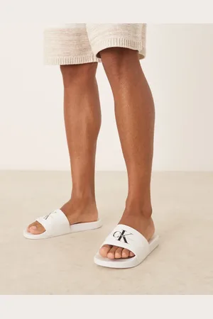 Calvin Klein Monogram sliders in and black