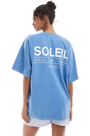 4th & Reckless Back print washed longline t-shirt in