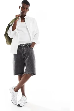 JACK & JONES Alex baggy denim shorts in wash