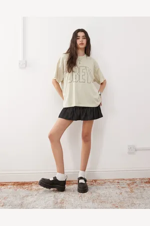 Obey Johnson logo jersey in beige