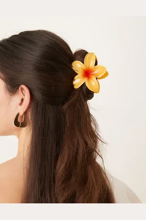 Sui Ava Plumeria flower large hair clip in