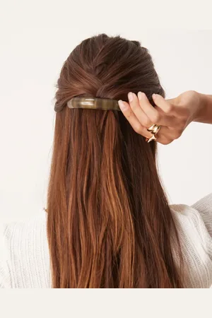Sui Ava Curved hair clip in stripe