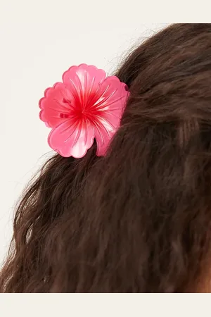 Sui Ava Hawaii flower large hair claw in hot