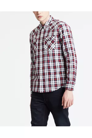 Levi's Homem Camisas de Manga comprida - Barstow Western Bodhran Shirt Red White