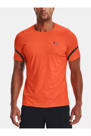 Under Armour Homem T-shirts & Manga Curta - UA Rush 2.0 Emboss SS T-shirt Orange