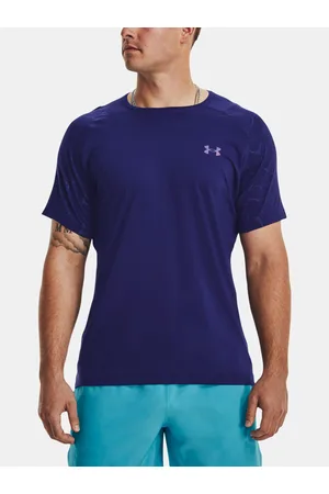 Under Armour Homem T-shirts & Manga Curta - UA Rush Emboss SS T-shirt Blue