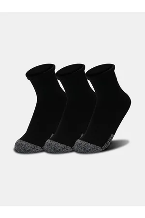 Under Armour Homem Meias - UA Heatgear Quarter Set of 3 pairs of socks Black