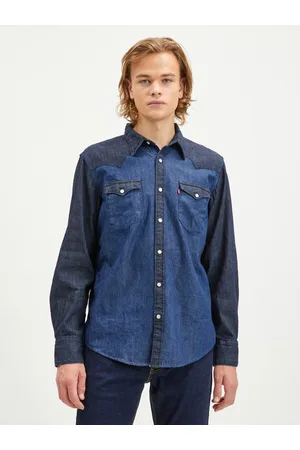 Levi's Homem Camisas de Manga comprida - Barstow Western Standard Shirt Blue