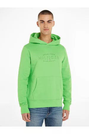 Tommy Hilfiger Homem Camisolas sem capuz - Curve Logo Sweatshirt Green
