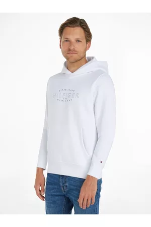 Tommy Hilfiger Homem Camisolas sem capuz - Curve Logo Sweatshirt White