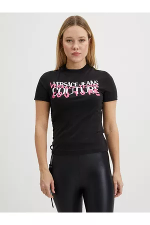 VERSACE Mulher T-shirts & Manga Curta - T-shirt Black