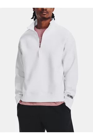 Under Armour Homem Camisolas sem capuz - UA Summit Knit 1/2 Zip Sweatshirt White