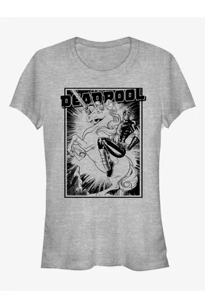 ZOOT FAN. Mulher T-shirts & Manga Curta - Marvel Deadpool Fantasy T-shirt Grey