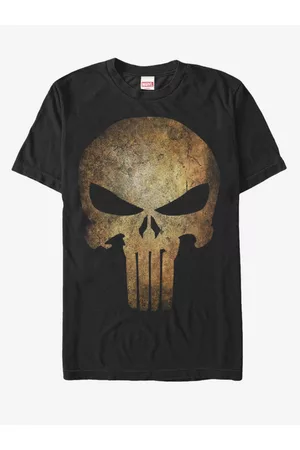 ZOOT FAN. Homem T-shirts & Manga Curta - Marvel The Punisher Skull T-shirt Black